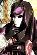 Purple and Black Mask